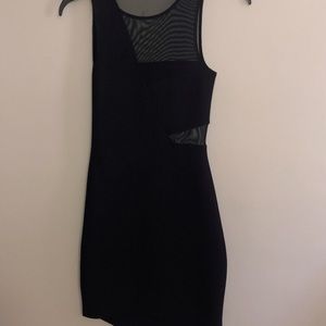 Asymmetrical body con dress